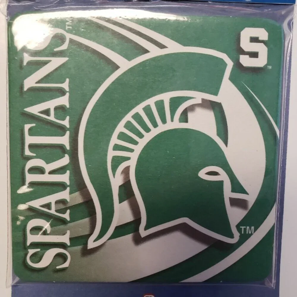Michigan State Spartans Lot of 2 Packs Beverage Coasters Parties Tailgates Dorms